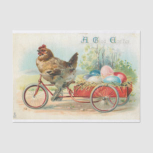 Papel De Seda Pollo de época y huevo de Semana Santa