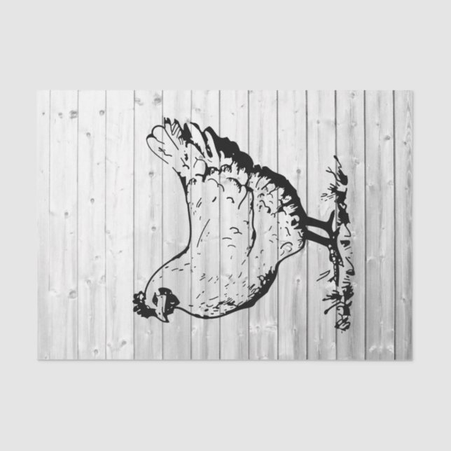 Papel De Seda Pollo de granja Weathered Barn Wood Decoupage (Anverso)