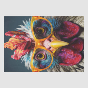 Papel De Seda Pollo en Red Glasses Wackadoodle Decoupage