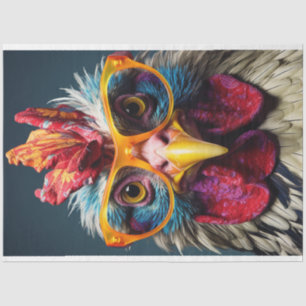 Papel De Seda Pollo en Red Glasses Wackadoodle Decoupage