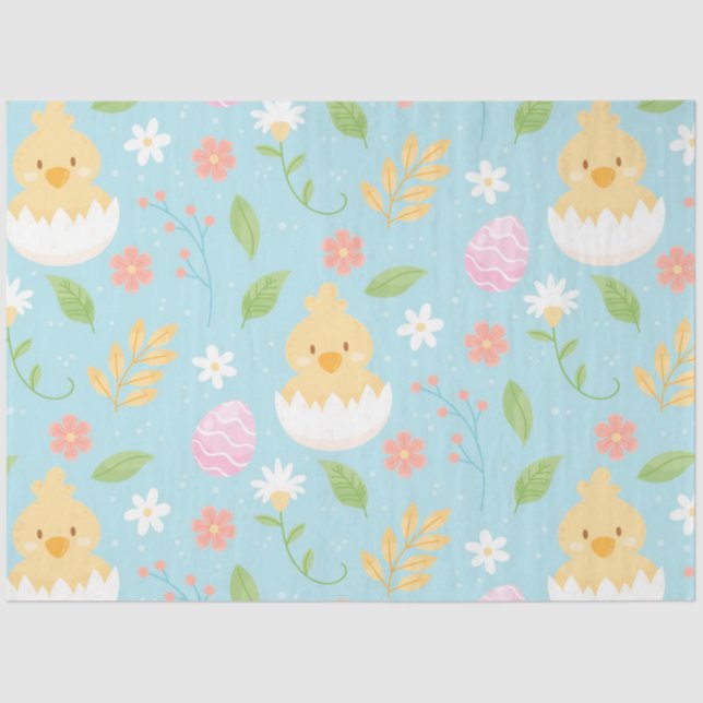 Papel De Seda Pollo feliz de Pascua (Anverso)