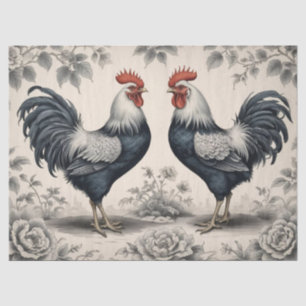 Papel De Seda Pollo Floral