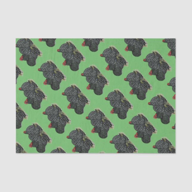 Papel De Seda Pollos con motor Cochin (Anverso)