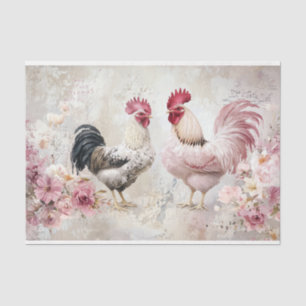 Papel De Seda Pollos Shabby Chic Pink Decoupage