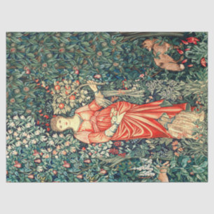 PAPEL DE SEDA POMONA TIENE FRUTAS EN VERDES, ANIMALES FORESTALES