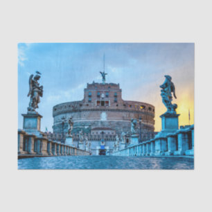 Papel De Seda Ponte Sant'Angelo al amanecer - Roma Italia