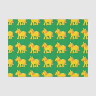 Papel De Seda Pony amarillo Personalizado