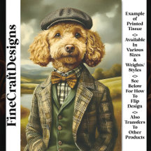 Poodle Farmer Portrait In Landscape CG6 Decoupaje
