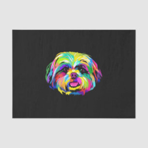 Papel De Seda Pop Art Shih Tzu Perros Amantes