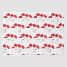 Papel De Seda Poppies acuarela flores rojas flores silvestres fl