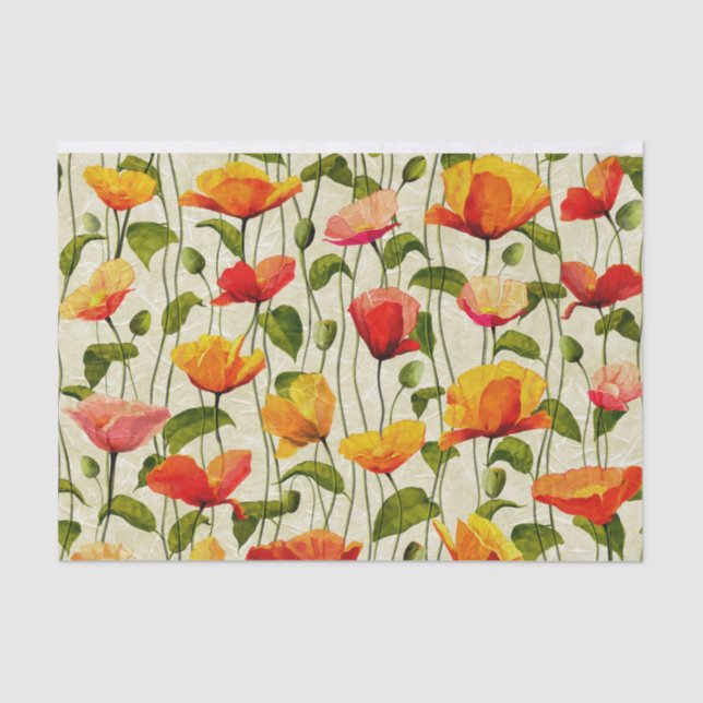 Papel De Seda Poppies Everywhere Decoupage (Anverso)