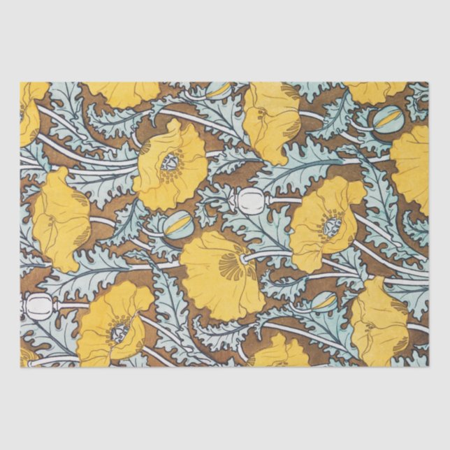 Papel De Seda Poppies Vintage Art Decoupage (Anverso)