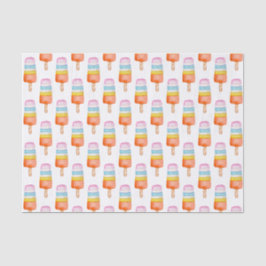 Papel De Seda Popsicas multicolor de color de agua