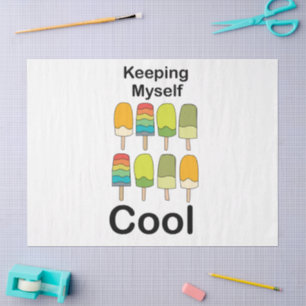 Papel De Seda Popsicle Manteniéndome Fresco Cumpleaños de Verano