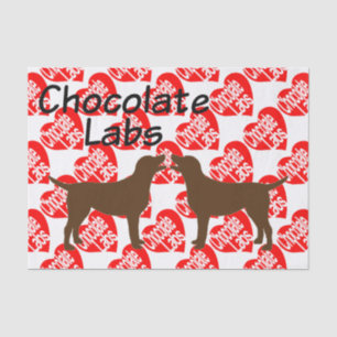 Papel De Seda Por amor a los perros de laboratorio de chocolate