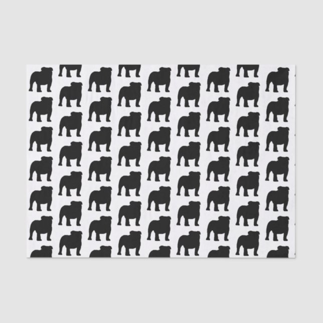 Papel De Seda Por el amor a los perros Bulldoges (Anverso)