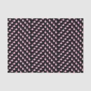Papel De Seda Por mi WRAP de San Valentín Corazones-rosados-negr