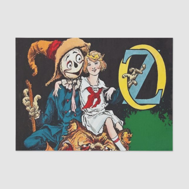 Papel De Seda Portada del "Libro Real de Oz" de John R Neill (Anverso)