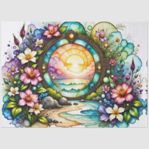Papel De Seda Portal de flor de playa
