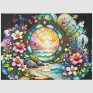 Papel De Seda Portal de flor de playa