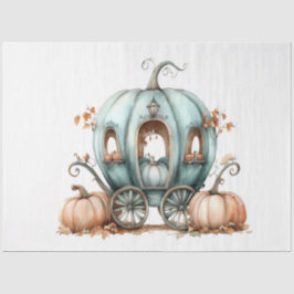 Papel De Seda Porte de calabaza Verde azulada caprichosa