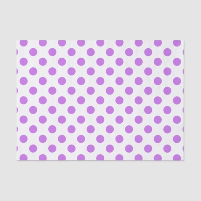 Papel De Seda Pos de Lilac y de polka blanca (Anverso)