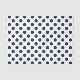 Papel De Seda Pos de polka azul marino oscuro