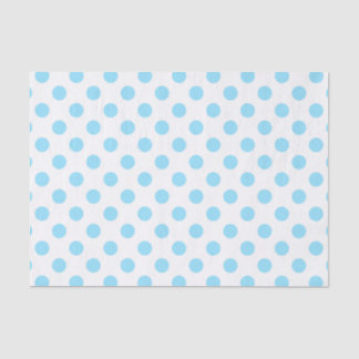 Papel De Seda Pos de polka azul y blanco