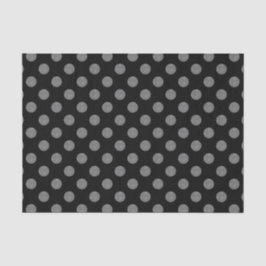 Papel De Seda Pos de polka gris y negro