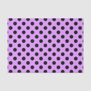 Papel De Seda Pos de polka negra en lila