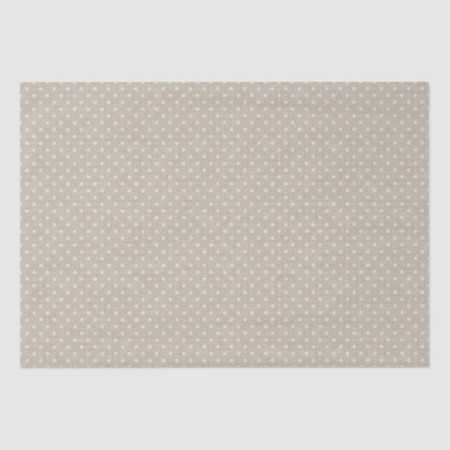 Papel De Seda Pos de polka sobre un beige texturado (Anverso)