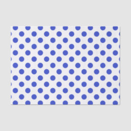 Papel De Seda Pos reales de polka azul