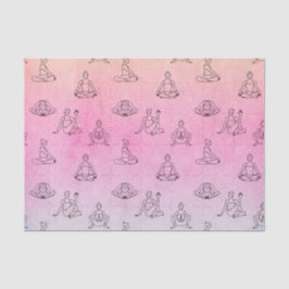 Papel De Seda Posiciones de Yoga Rosadas (Diseño 75 Serie Rosa)