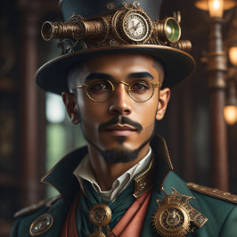 Papel De Seda Post-appocalyptic Steampunk Man v7