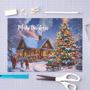 Papel De Seda postal de navidades