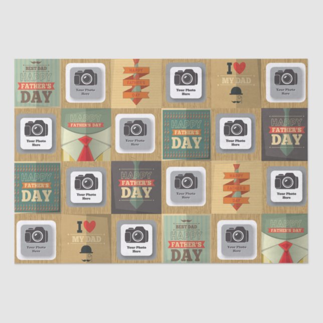 Papel De Seda Postal feliz del día de padre (Anverso)