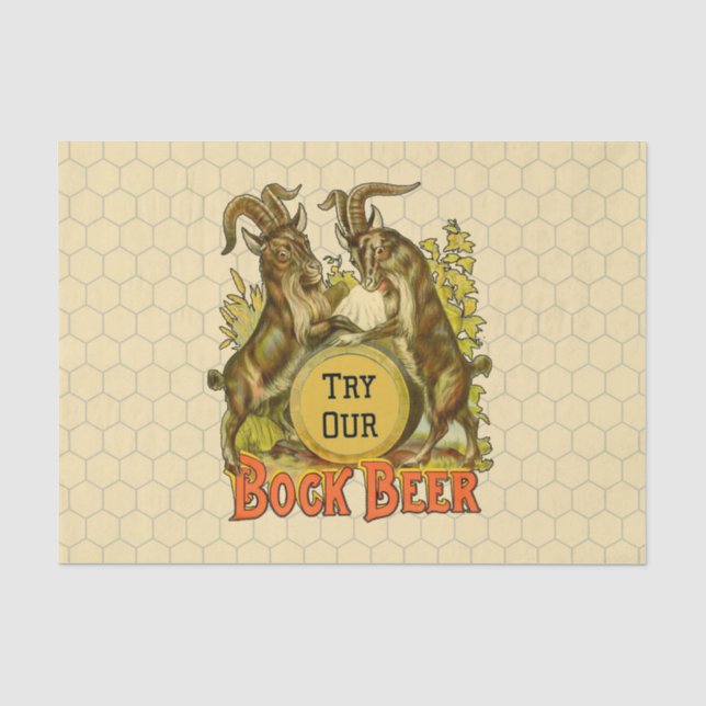 Papel De Seda Póster de cerveza Bock vintage: Salón de bar de ca (Anverso)