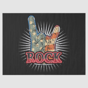 Papel De Seda Póster de concierto de rock vintage USA - banda añ