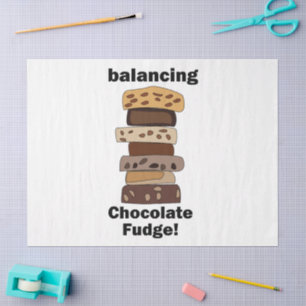 Papel De Seda Postre de chocolate con nueces divertido equilibra
