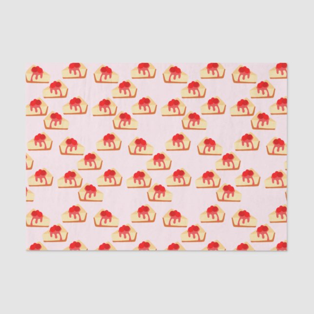 Papel De Seda Postre de queso de cereza (Anverso)