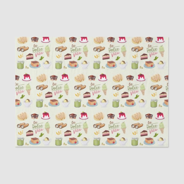 Papel De Seda Postres Dulces Italianos (Anverso)