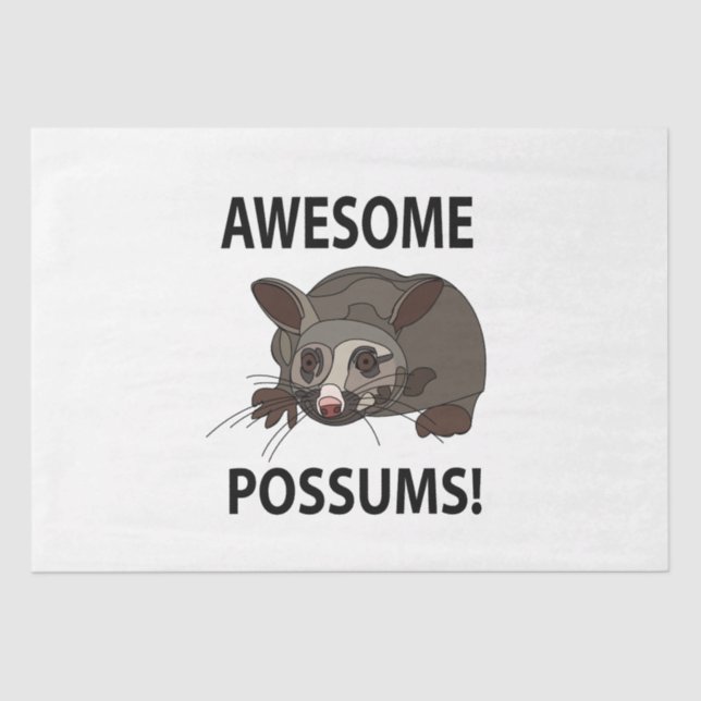 Papel De Seda Posums asombrosos Graciosos (Anverso)