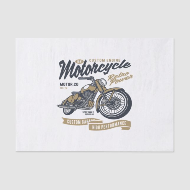 Papel De Seda potencia retro de motocicleta (Anverso)