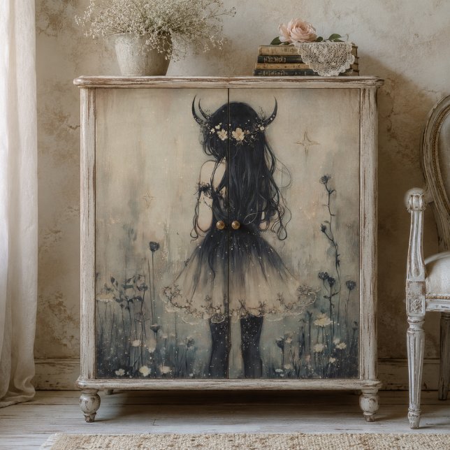 Papel De Seda Prado de flores silvestres de hadas oscuras ilumin (Subido por el creador)