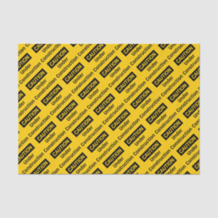 Papel De Seda PRECAUCIÓN bajo construcción