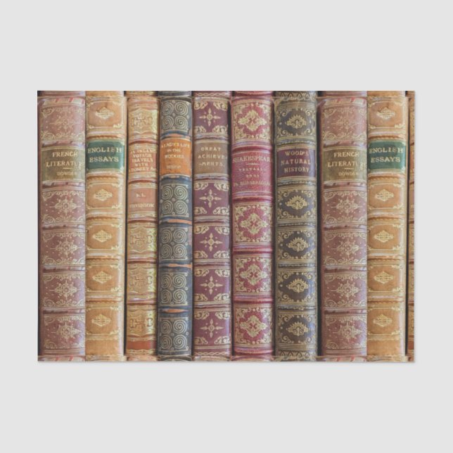 Papel De Seda Preciosas Cubiertas de Libros Antiguos Decoupage (Anverso)