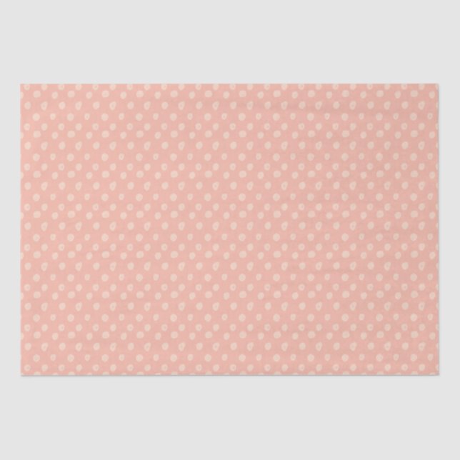 Papel De Seda Precioso Blush Rosa Lunares (Anverso)