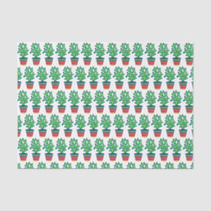 Papel De Seda Precioso Cactus De Acuarela En Bella Cacería
