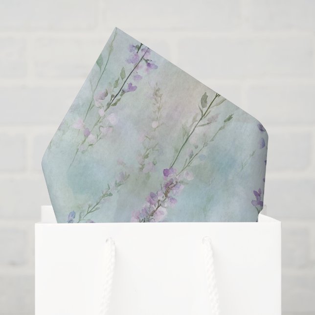 Papel De Seda Precioso Desayuno Nupcial de Flores de Lavanda (Bolsa de regalo)