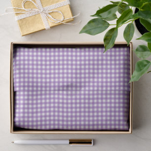 Papel De Seda Precioso Gingham Morado